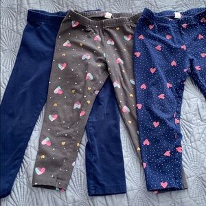 Three girls size 4T leggings